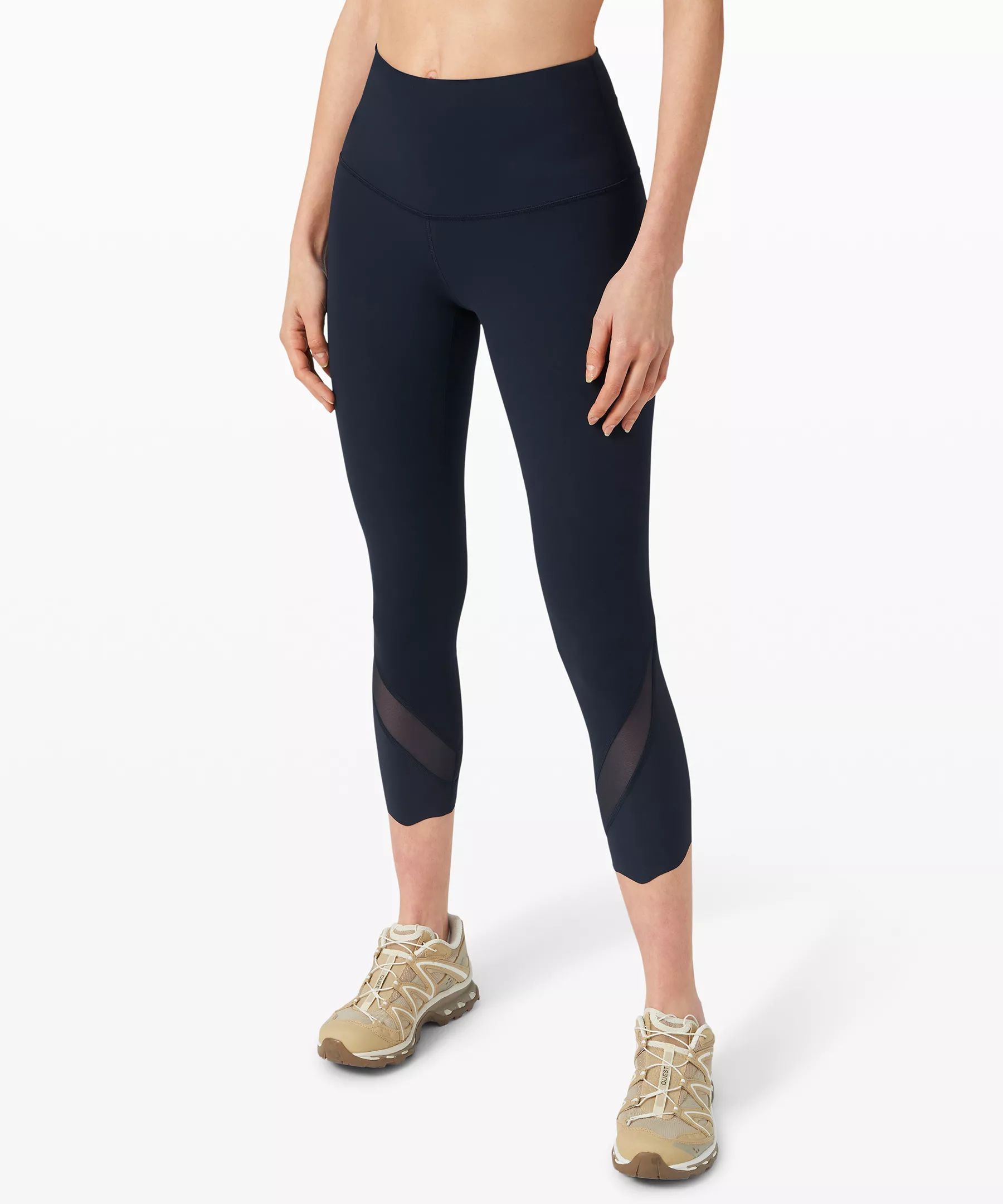 Wunder Under Crop High-Rise Roll Down Scallop Full-On Luxtreme 23" | Lululemon (US)