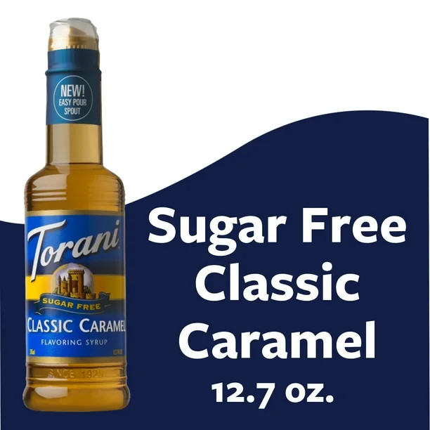 Torani Sugar Free Classic Caramel Syrup, Zero Calorie, Authentic Coffeehouse Syrup, 12.7 oz | Walmart (US)
