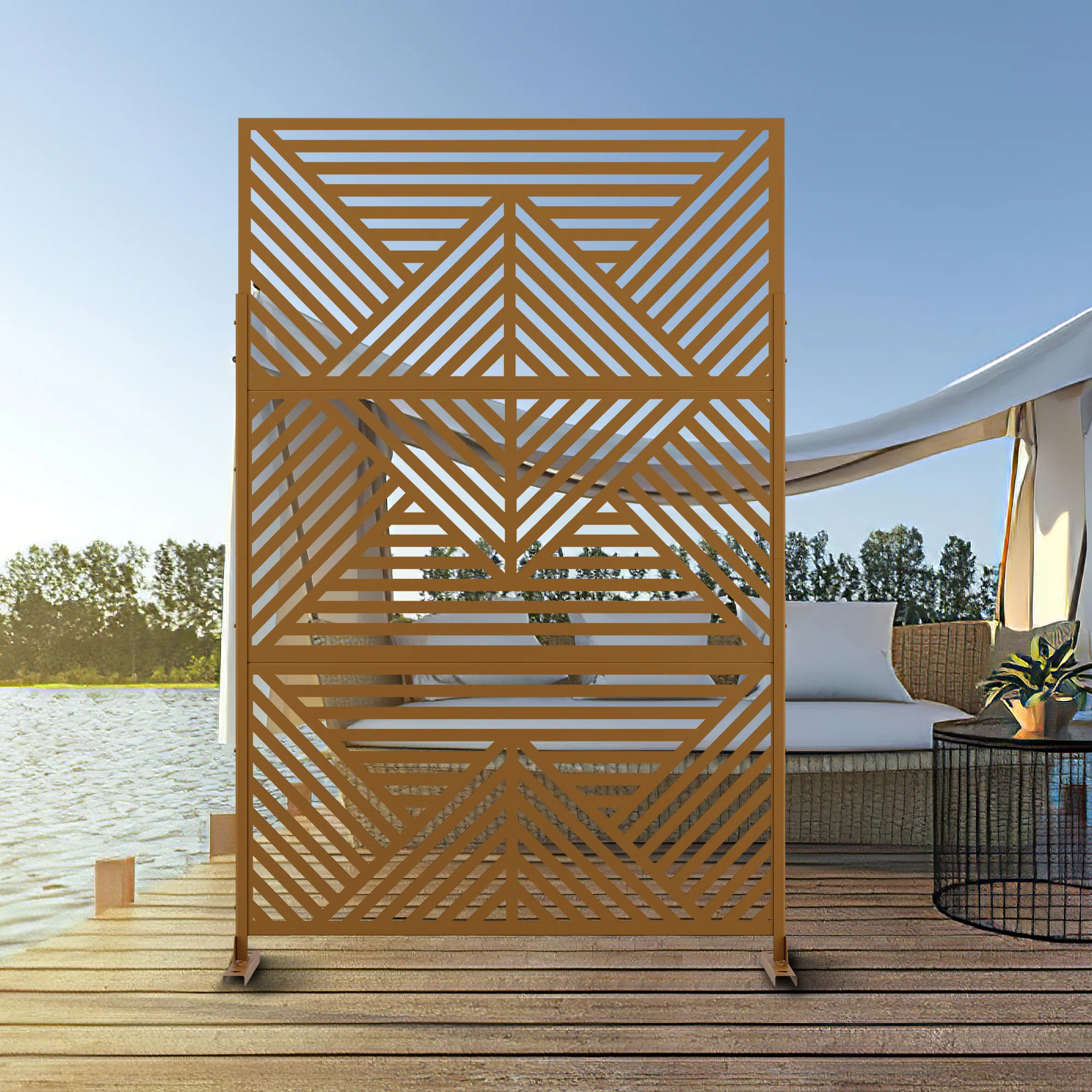 6 ft. H x 4 ft. W Metal Privacy Screen | Wayfair North America