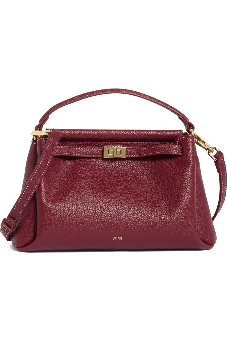 JW PEI Carmen Faux Leather Top Handle Bag in Burgundy at Nordstrom | Nordstrom