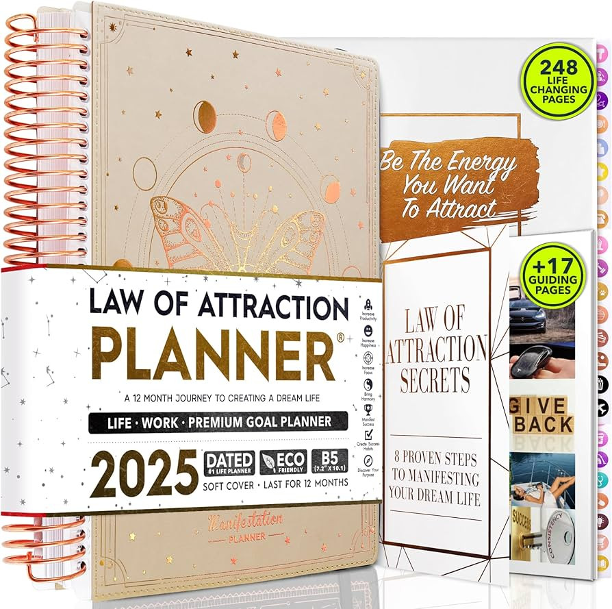 Manifestation Journal – Hourly, Weekly & Monthly Planner | 12-Month to Increase Productivity, L... | Amazon (US)