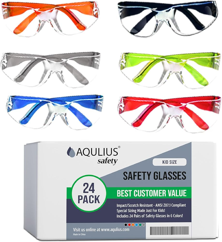 Aqulius Kids Safety Glasses - Eye Protection Glasses - Safety Goggles for Kids - Classroom Goggle... | Amazon (US)