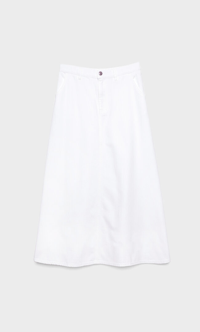 Long flowing denim skirt | Stradivarius (UK)