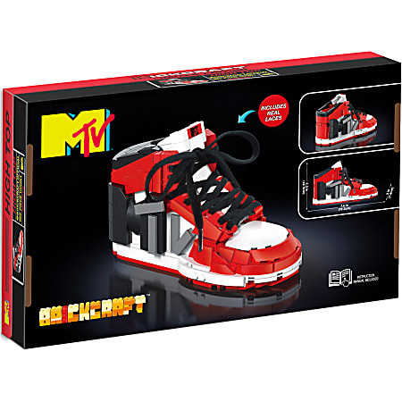 Brickcraft MTV High Top Sneaker Brick Building Set Set Of 562 Pieces - Office Depot | Office Depot and OfficeMax 