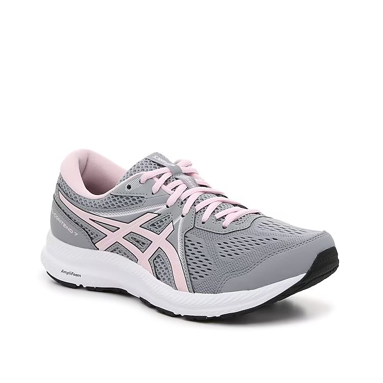 ASICS GELContend 7 Running Shoe | Women's | Grey/Pink | Size 9 | Athletic | Sneakers | Running | DSW