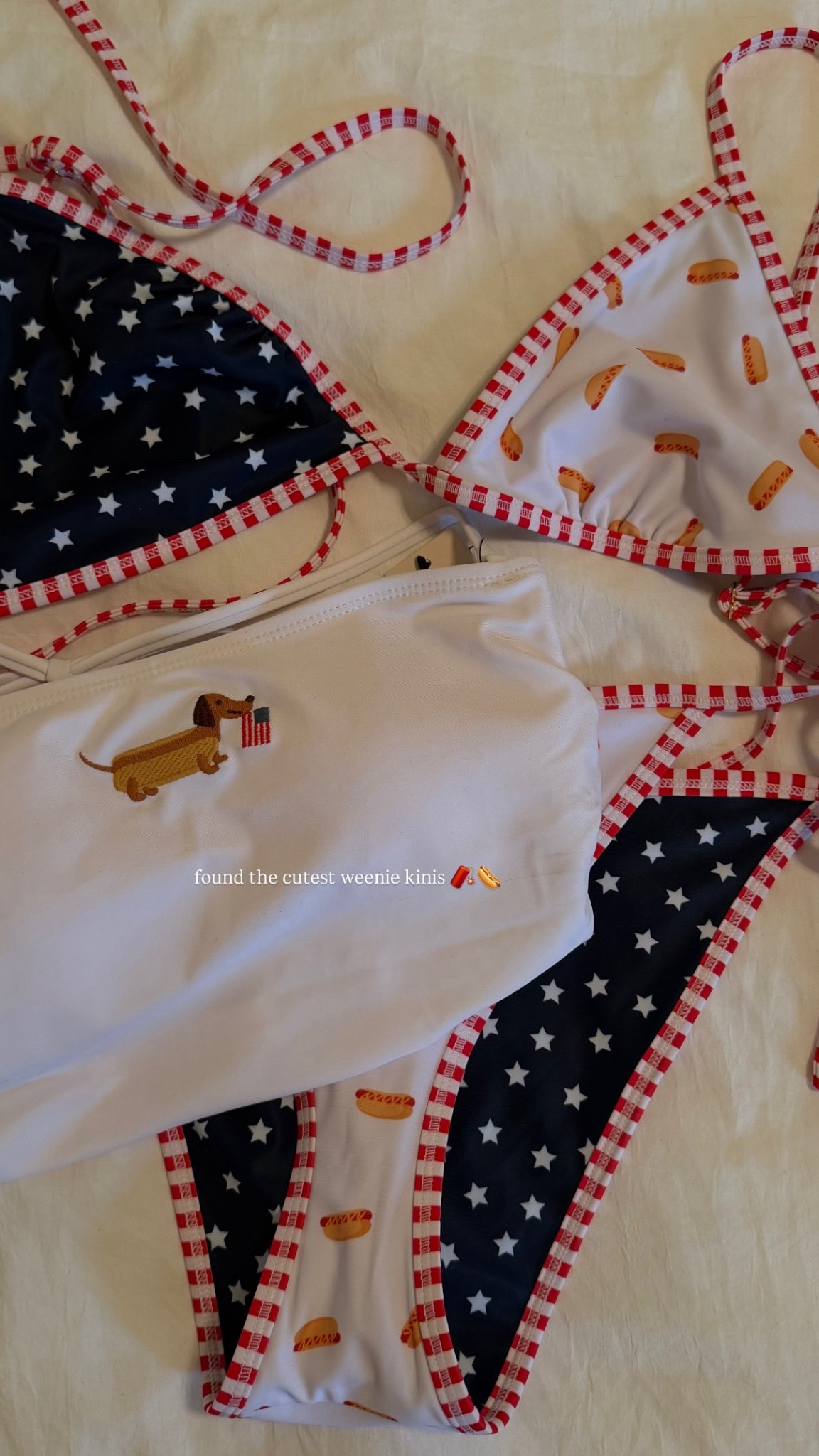 perfect patriotic swim for the summer 🧨✨🌭
#weeniekini #hotdogbikini #walmartswim

#LTKSwim #LTKSeasonal