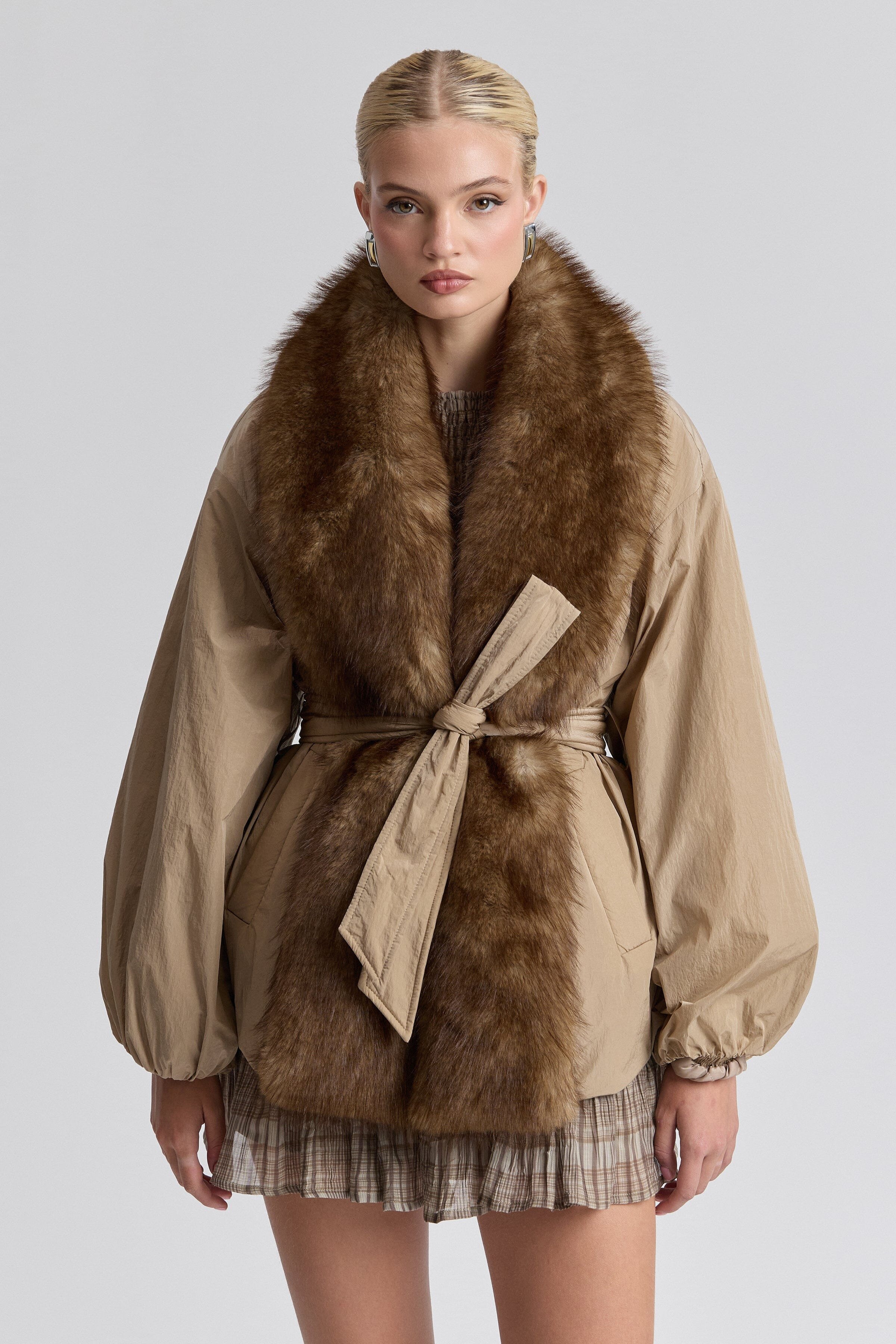 Faux Fur-Trimmed Nylon Parka | Avec Les Filles