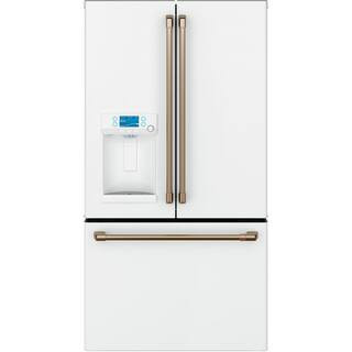 Cafe 27.8 cu. ft. Smart French Door Refrigerator with Hot Water Dispenser in Matte White, Fingerp... | The Home Depot