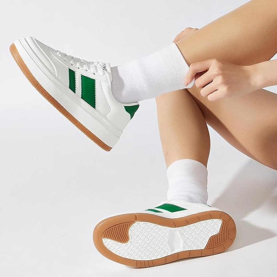 LEYING Platform Sneakers for Women - Retro Vintage Casual Tennis Shoes-Lightweight Lace-Up Classi... | Amazon (US)
