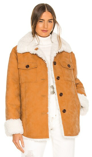 Beatrice Shacket in Brown | Revolve Clothing (Global)