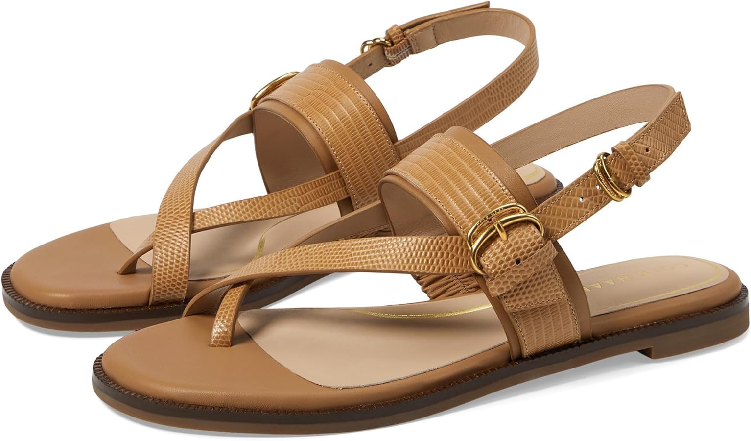 Cole Haan Women's Anica Lux Buckle Flat Sandal | Amazon (US)