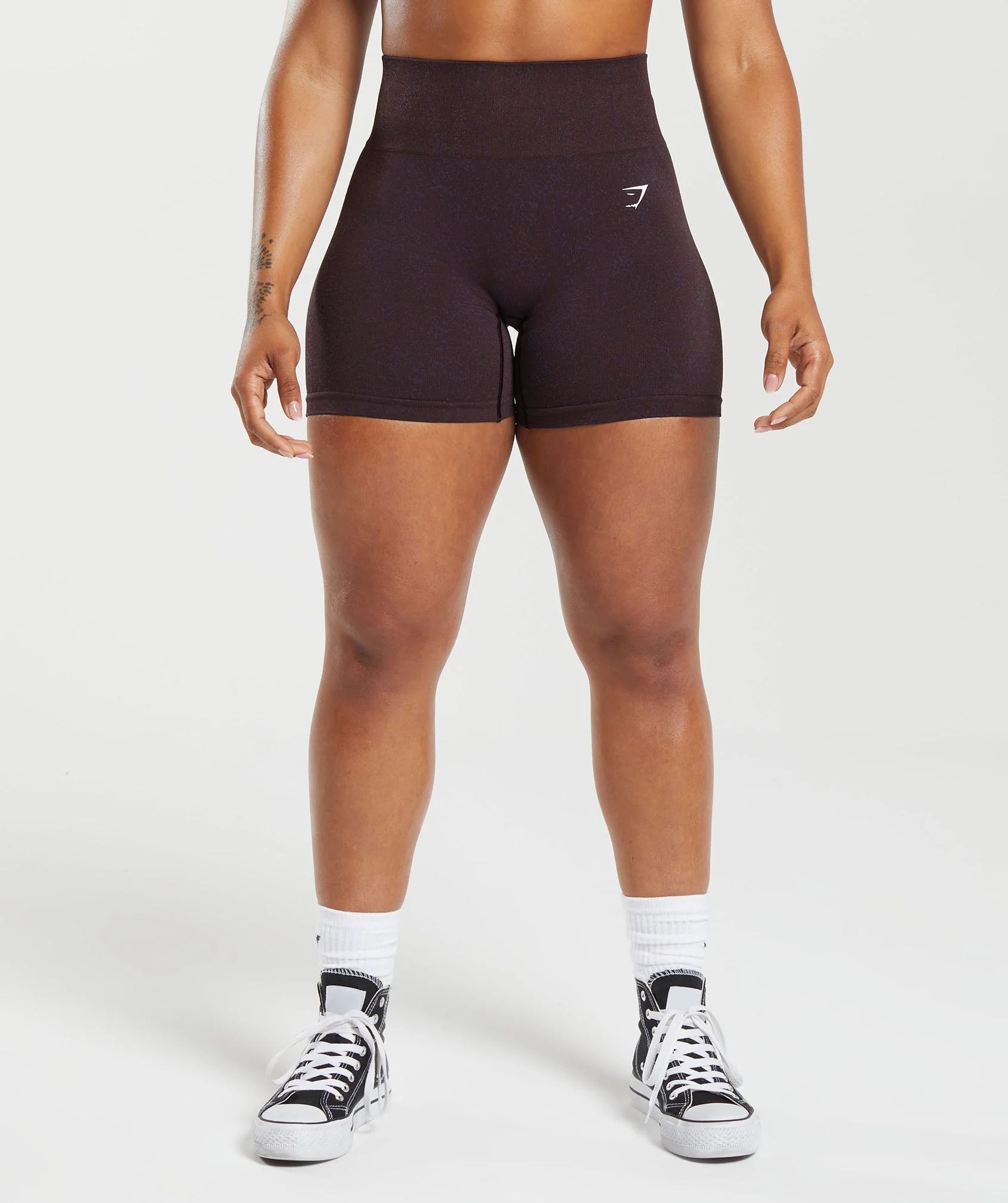 Gymshark Adapt Fleck Seamless Shorts - Plum Brown/Dewberry Purple | Gymshark CA