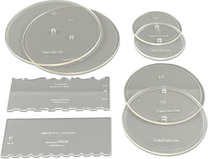 CAKESAFE Bare Necessities Cake Decorating Acrylic Disk Kit – 3 Sets -Round 4.5”, 6.5” and 8... | Amazon (US)