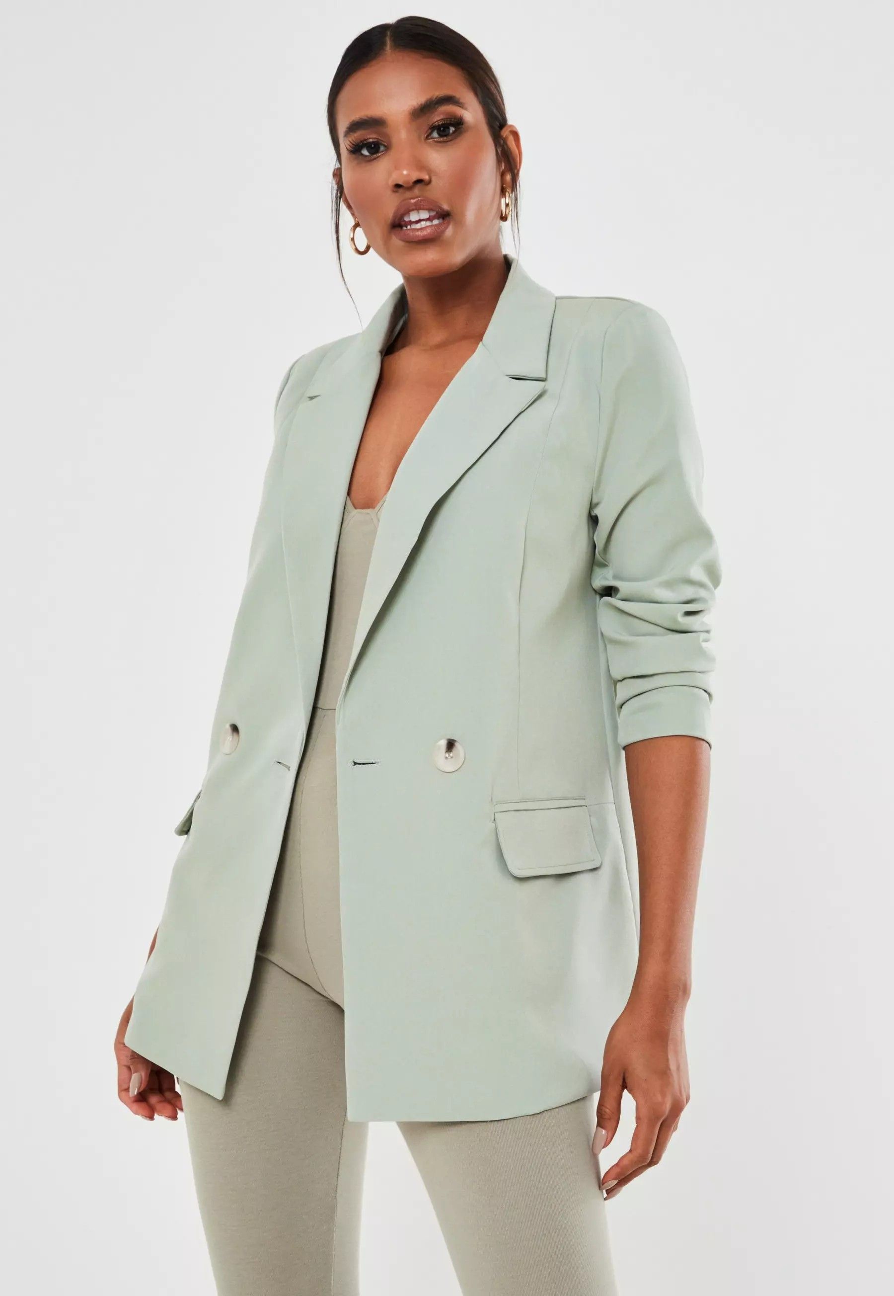 Missguided - Mint Co Ord Long Blazer | Missguided (US & CA)