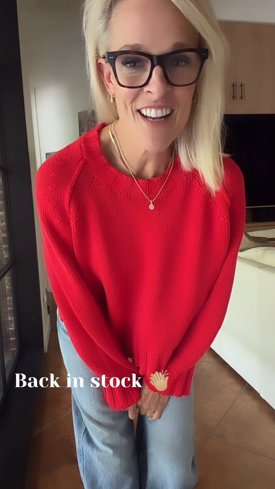 My favorite sweater is back in stock today!
Wearing Small
Comes in three colors, it’s under $100 

Fantastic quality, and the perfect pop of red for this fall 
Denim - tts in 27 
Grab before sells out again 
@jcrew ￼￼

#LTKootd #LTKOver40 #LTKgrwm