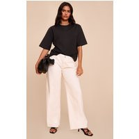 White Low Rise Wide Leg Jeans | PrettyLittleThing UK