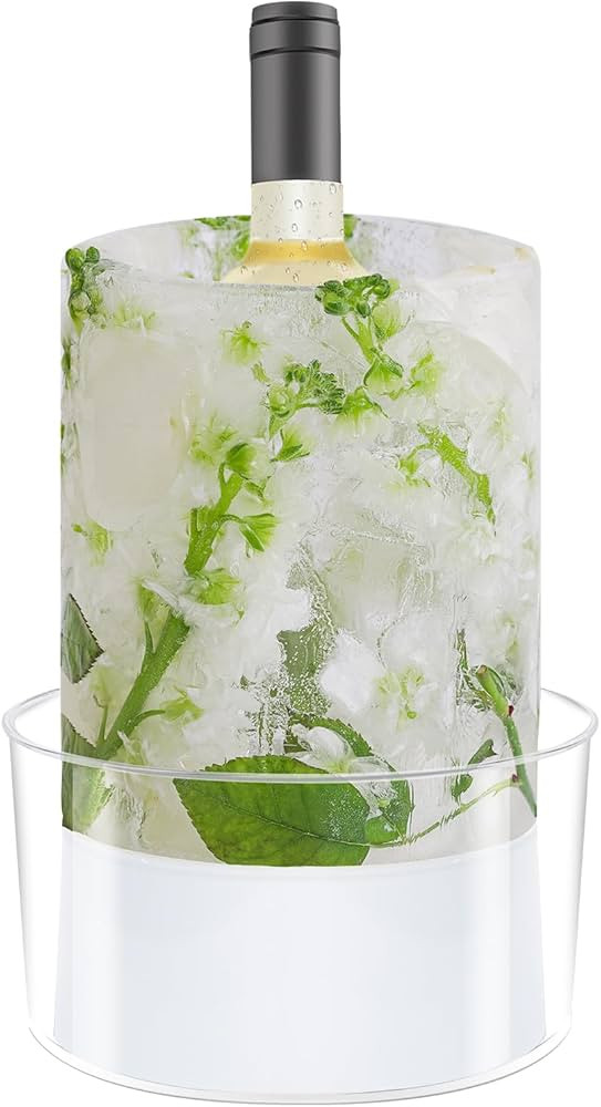 Ice Mold Wine Bottle Chiller,DIY Acrylic Ice Bucket for Cocktail Bar Party Wedding Festival Hallo... | Amazon (US)