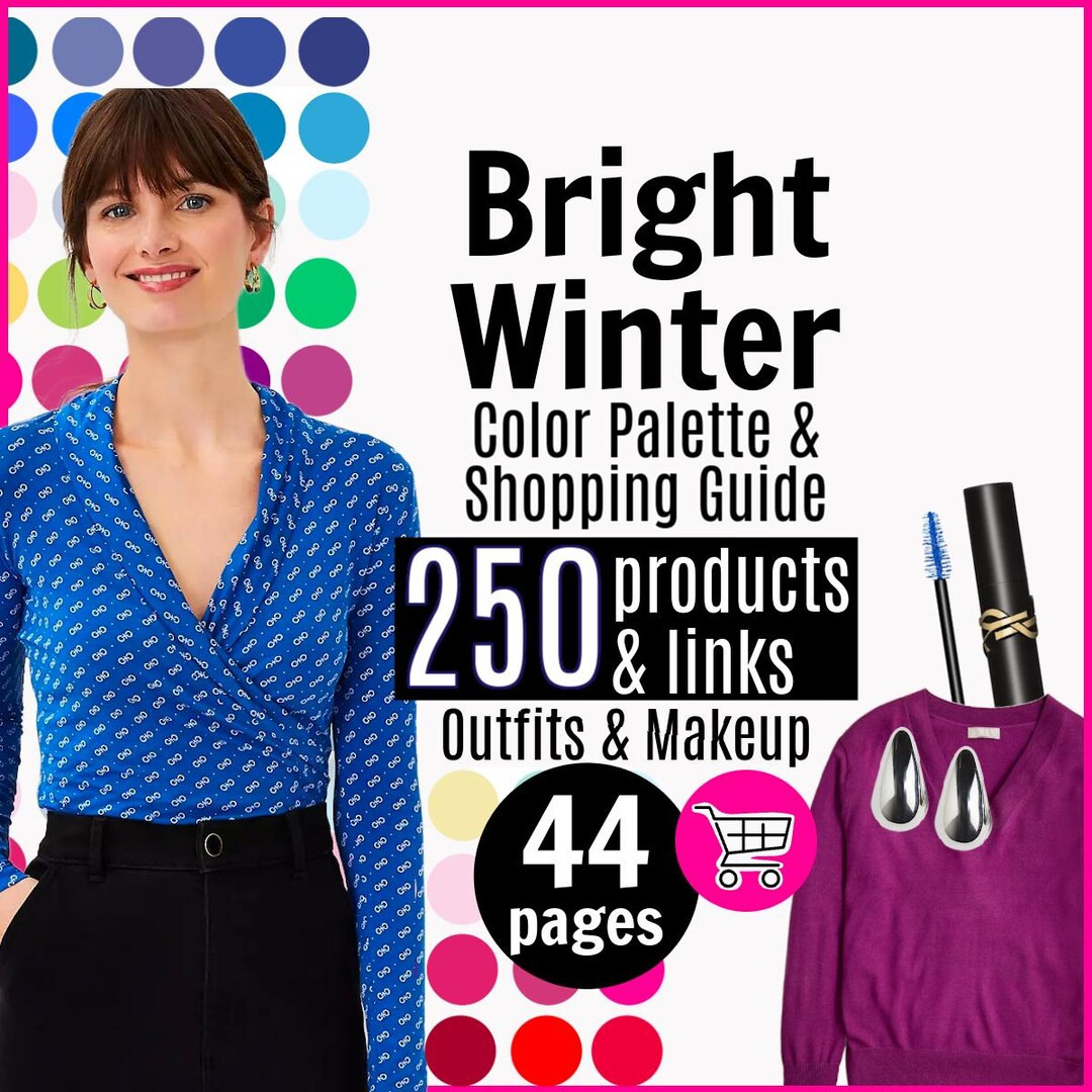 BRIGHT WINTER COLOR Palette, Style & Shopping Guide by Personal Stylist Comprehensive Guide Brigh... | Etsy (US)