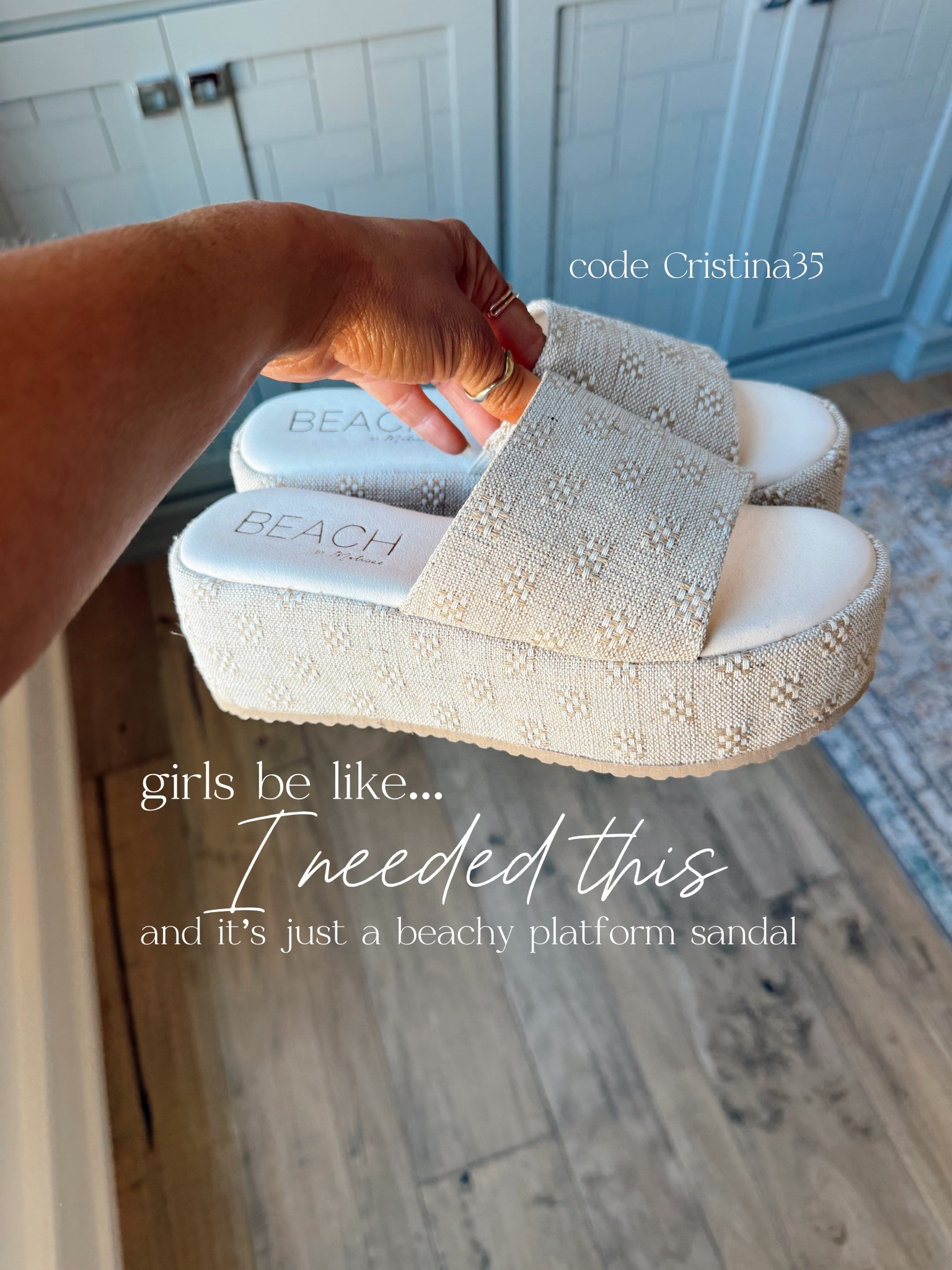 These sandals scream beach vacay!! use code cristina35 to save!!

#LTKSeasonal #LTKootd #LTKTravel