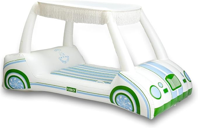 FUNBOY Country Club Golf Cart Pool Float, Two Cup Holders, Removable Fringe Shade, Float for Summ... | Amazon (US)