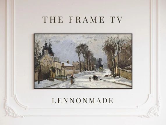 Samsung Frame TV Art | Vintage Winter Landscape Digital Art | Antique Snowy Landscape | 73TV | Etsy (US)