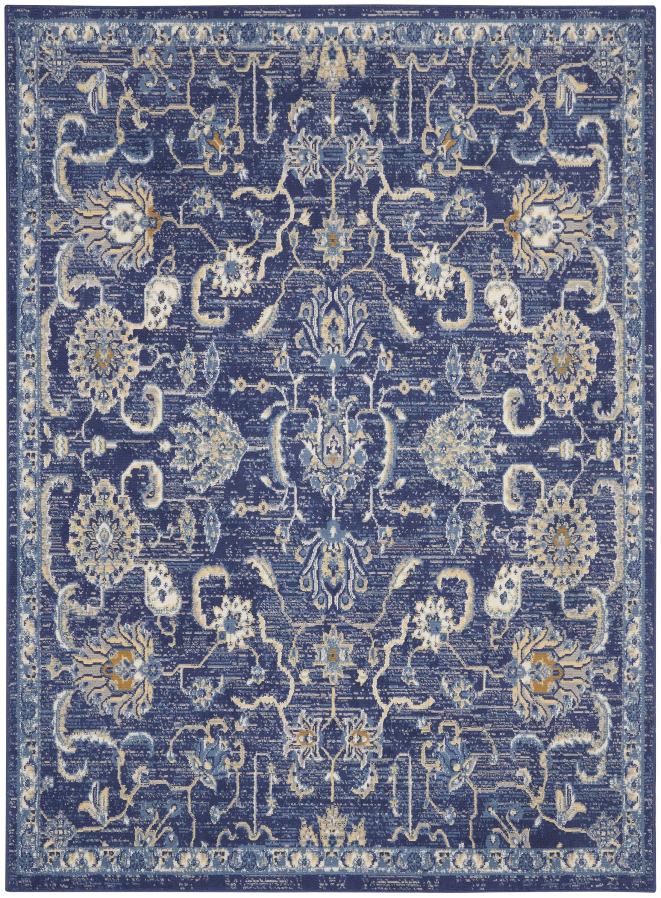 Nourison Grafix Traditional Persian Navy 5'3" x 7'3" Area Rug, (5' x 7') | Walmart (US)