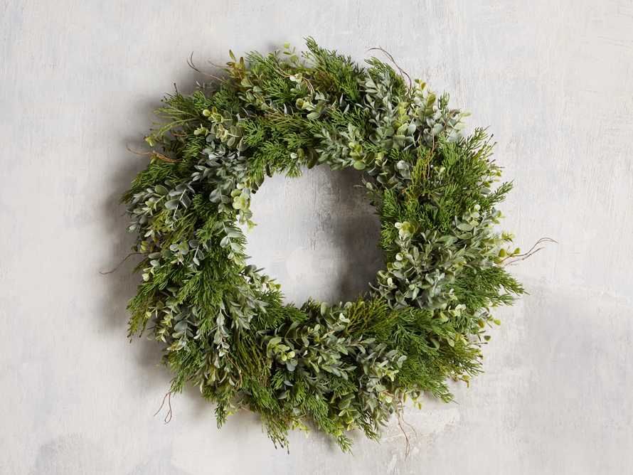 Faux Mixed Greenery Wreath | Arhaus | Arhaus