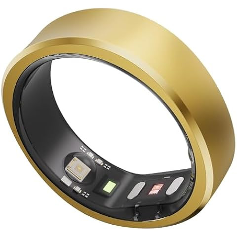 Oura Ring 4 - Gold - Size 8 - Smart Ring - Size First with Oura Ring 4 Sizing Kit - Sleep Trackin... | Amazon (US)