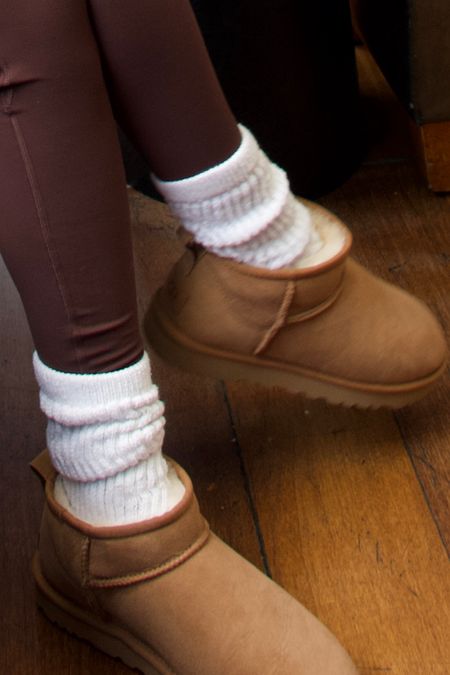 Slouchy socks for Ugg boots / Ugg mini / Ugg platforms / white socks / ankle socks 

#LTKshoecrush #LTKGiftGuide #LTKstyletip