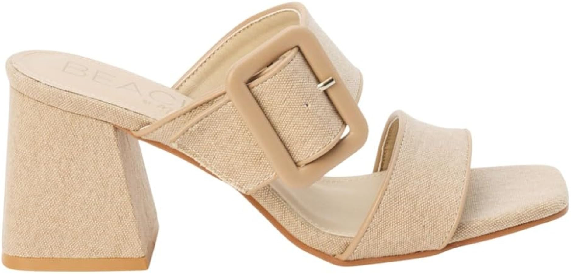 BEACH by Matisse Womens Lucy Block Casual Sandals Casual High Heel 3" & Up - Beige | Amazon (US)
