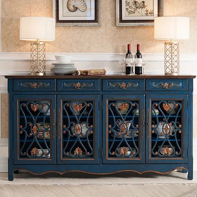 70.87" Blue Solid + Manufactured Wood Sideboard | Wayfair North America