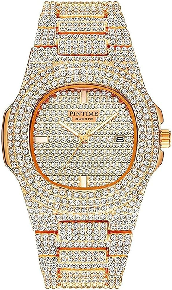 FANMIS Unisex Luxury Crystal Diamond Watch Fashion Analog Watch Stainless Steel Band Mens Womens ... | Amazon (US)