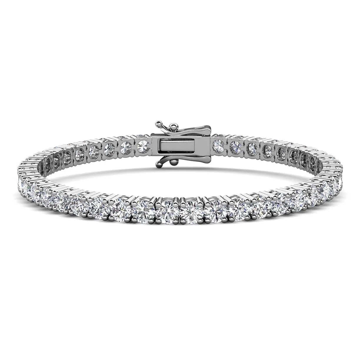 Cate & Chloe Kaylee 18k White Gold Plated Tennis Bracelet with Simulated Diamonds Gift for Women | Walmart (US)