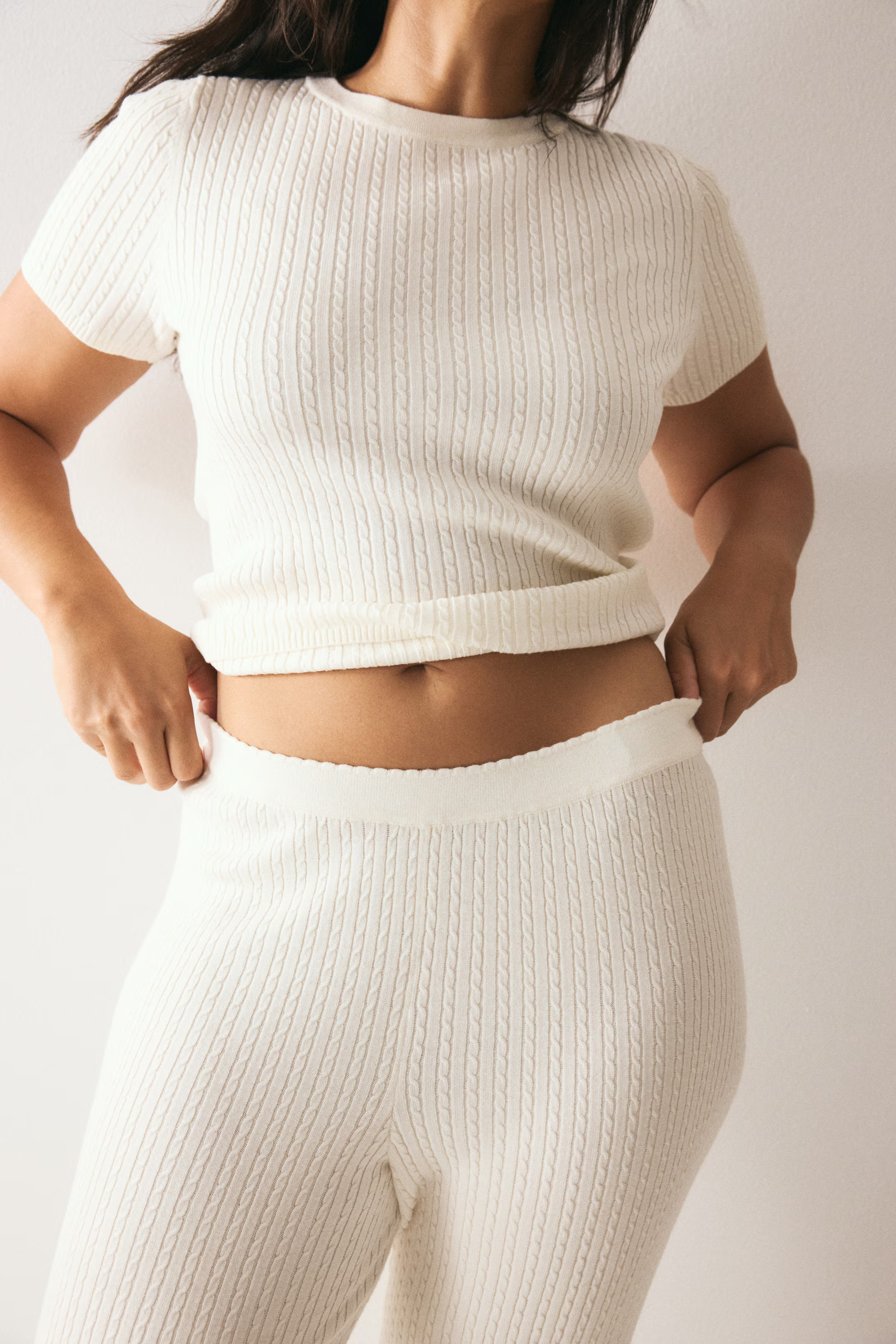 Cable-knit trousers | H&M (UK, MY, IN, SG, PH, TW, HK)