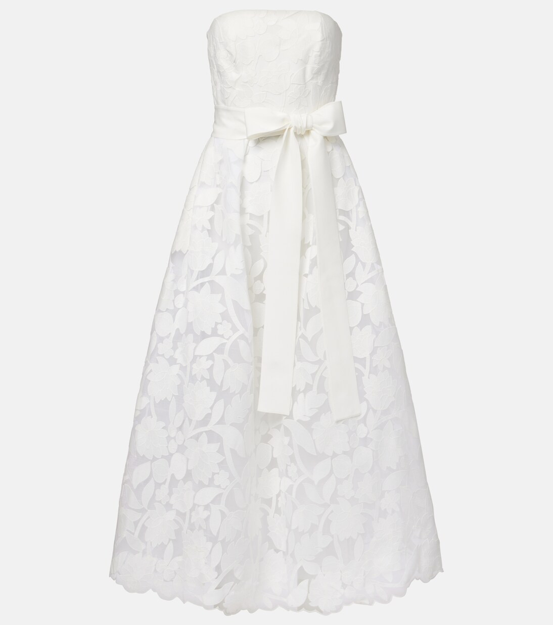 Robe longue brodée en tulle | Mytheresa (FR)
