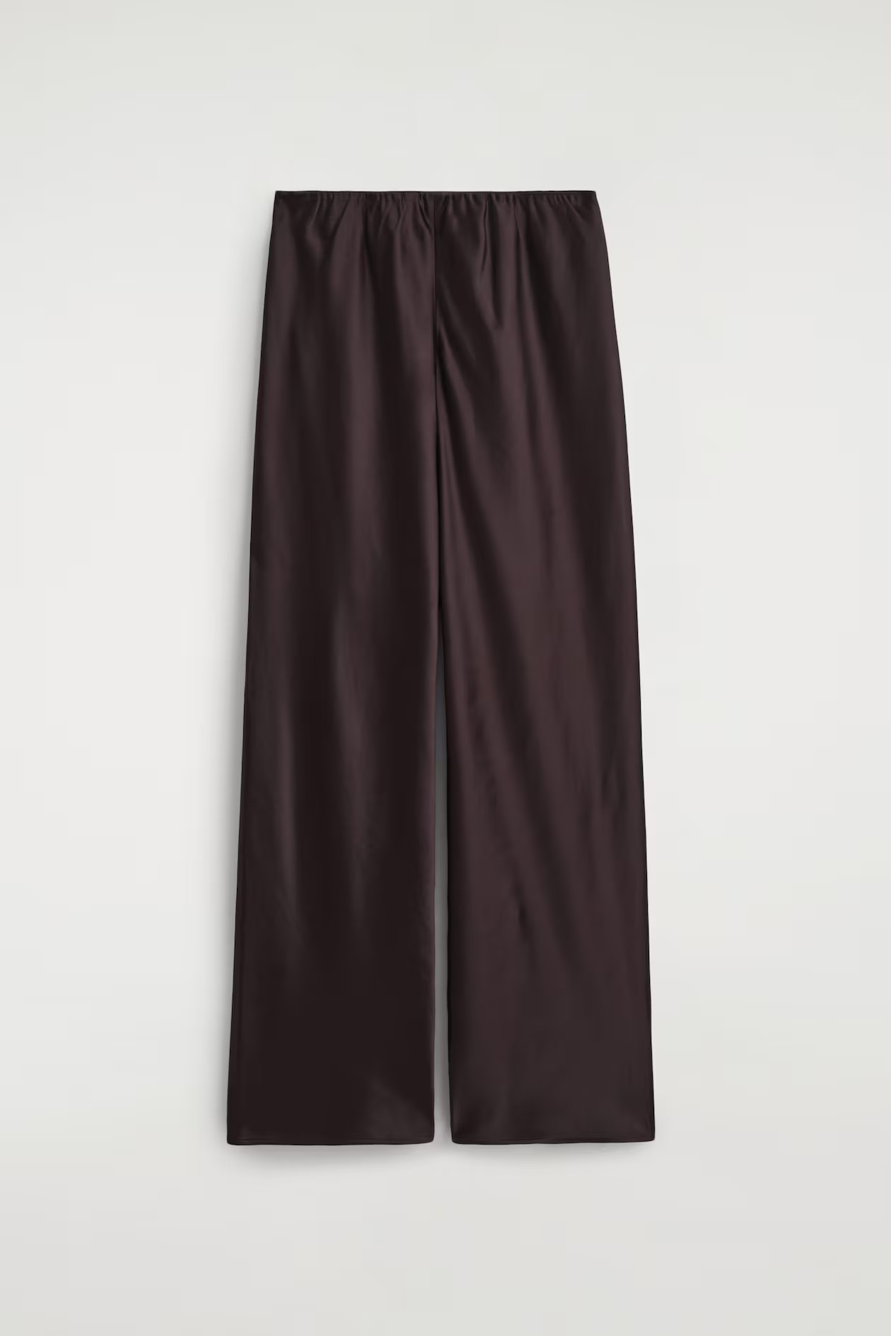 SATIN WIDE-LEG TROUSERS - DARK BROWN | COS GB | COS UK