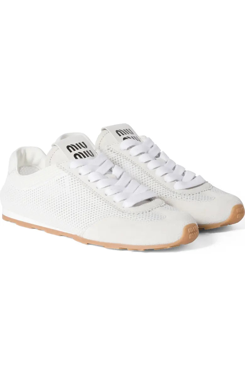Miu Miu Plume Mesh Low Top Sneaker (Women) | Nordstrom | Nordstrom