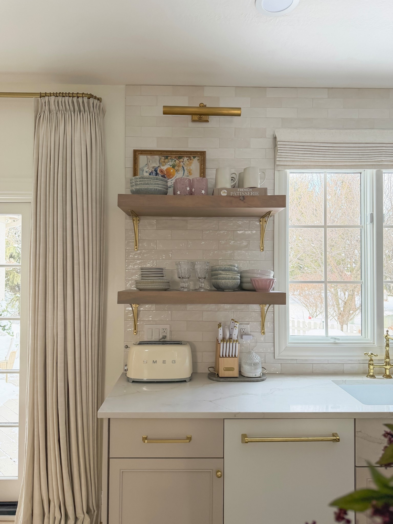 A pop of pink and blue for spring! Shelves are linked and are in the gray wash finish. I have the 14”D x 36” W size  

#LTKSaleAlert #LTKSeasonal #LTKHome