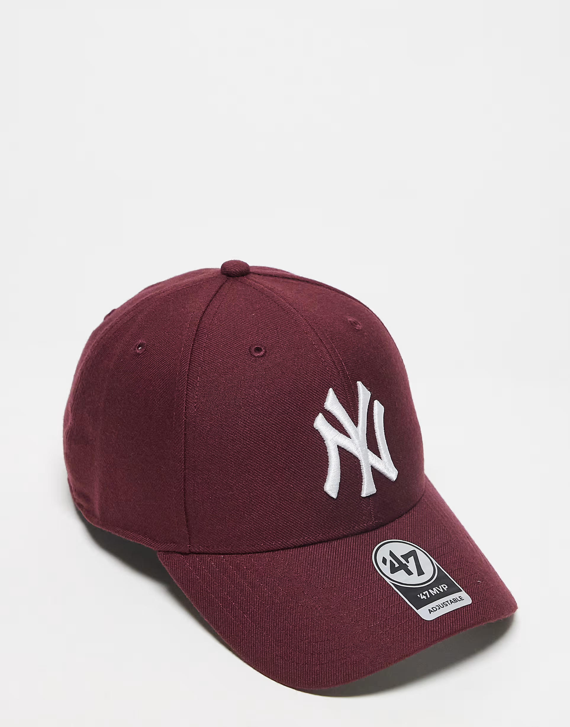 47 Brand NY Yankees wool cap in burgundy | ASOS (Global)