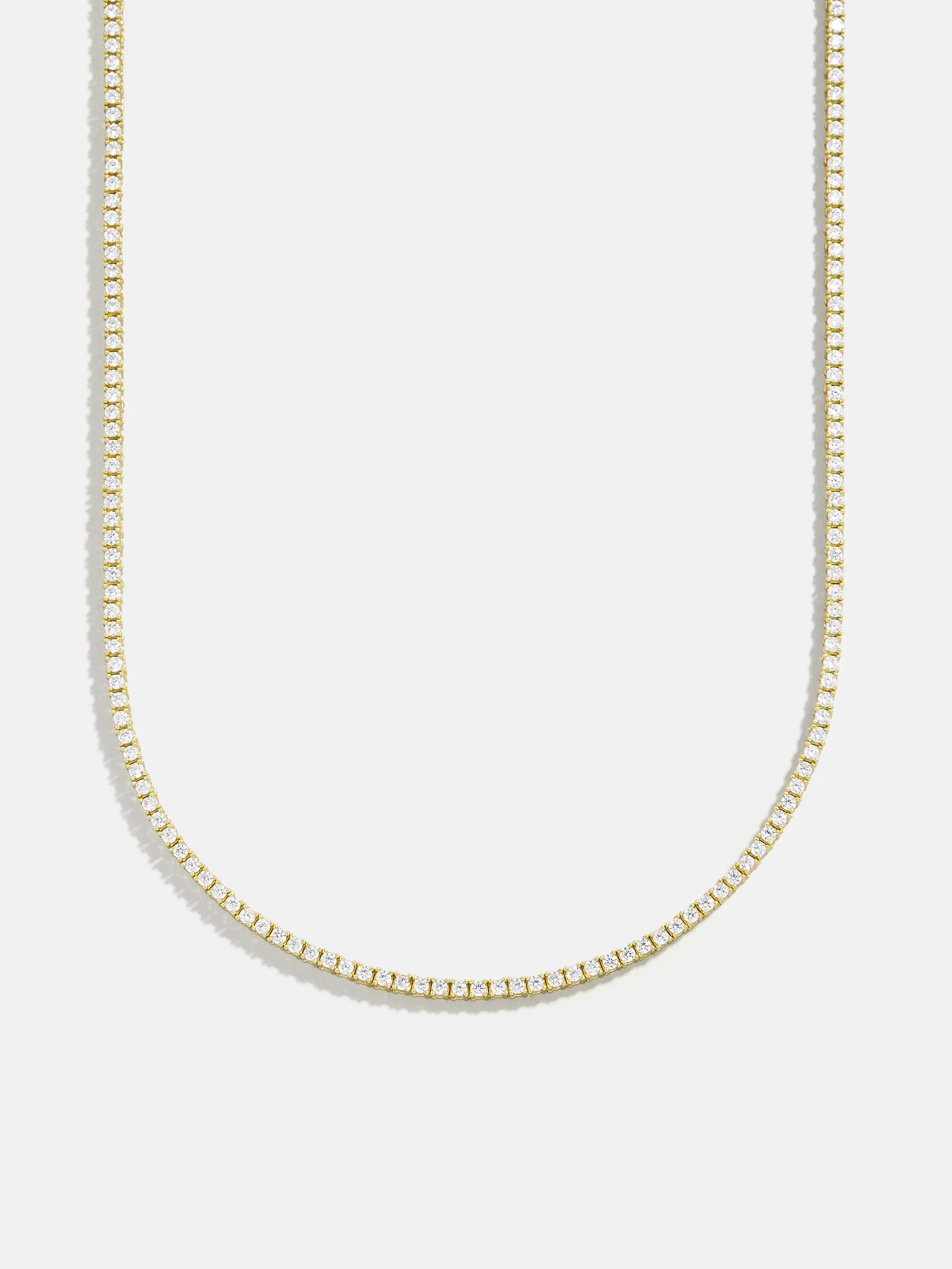Billie Gold Tennis Necklace - Gold Plated Brass | BaubleBar