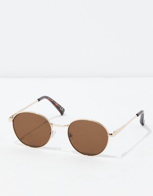 AEO Gold Round Sunglasses | American Eagle Outfitters (US & CA)