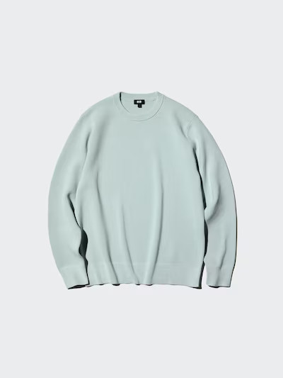 Maglione Maglia Strutturata a Coste Girocollo | Uniqlo IT