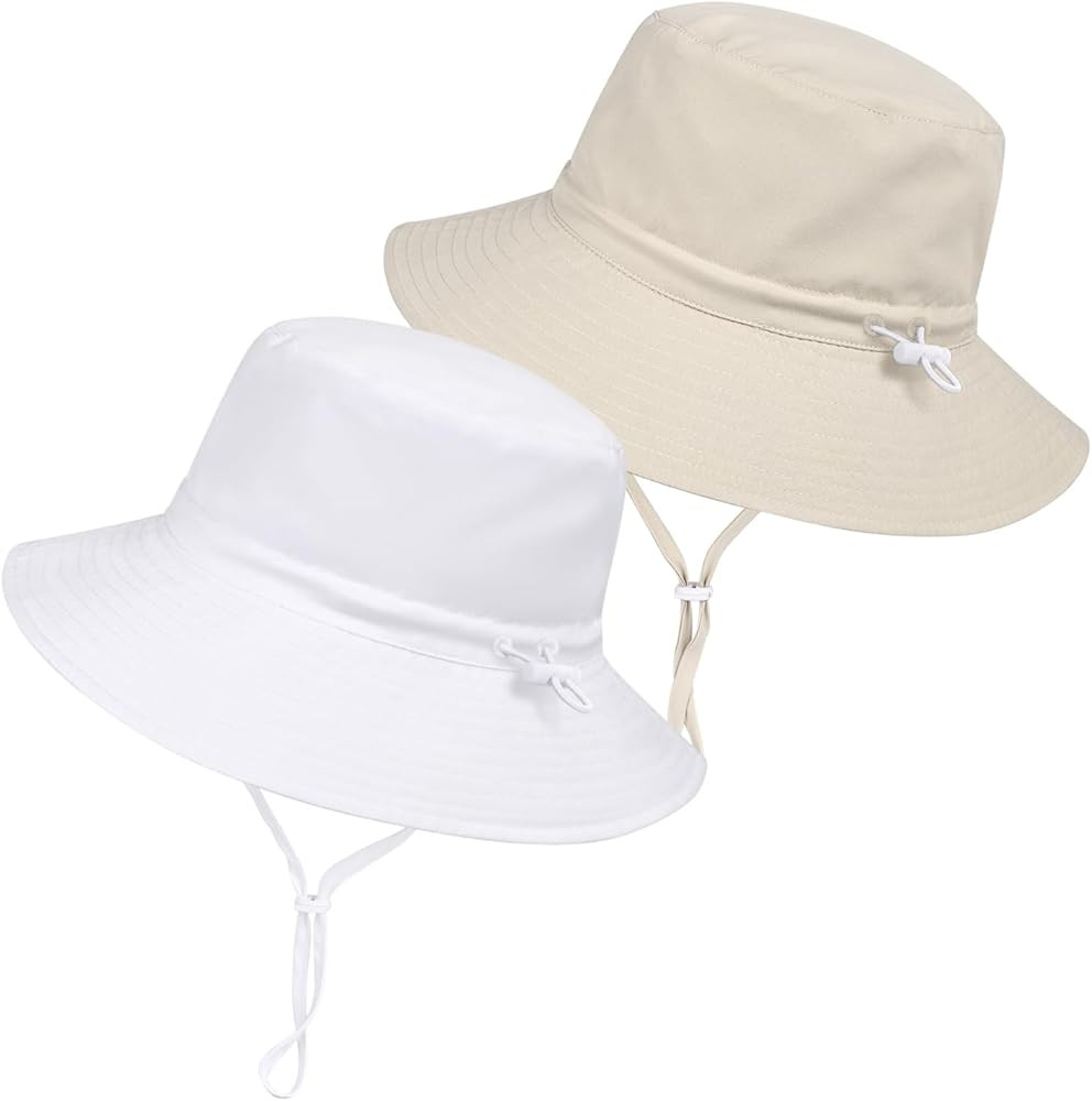 Baby Toddler Sun Hat,Boys Girls Adjustable Bucket Hat for Kids UPF 50+ Sun Protective Child Summe... | Amazon (US)