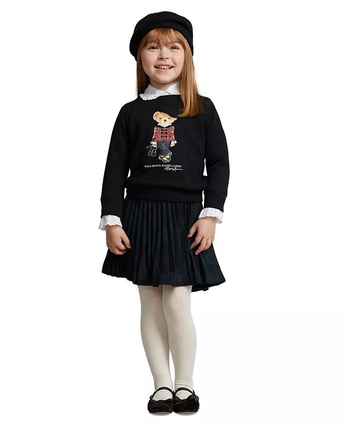 Toddler and Little Girls Polo Bear Fleece Sweatshirt | Macy's