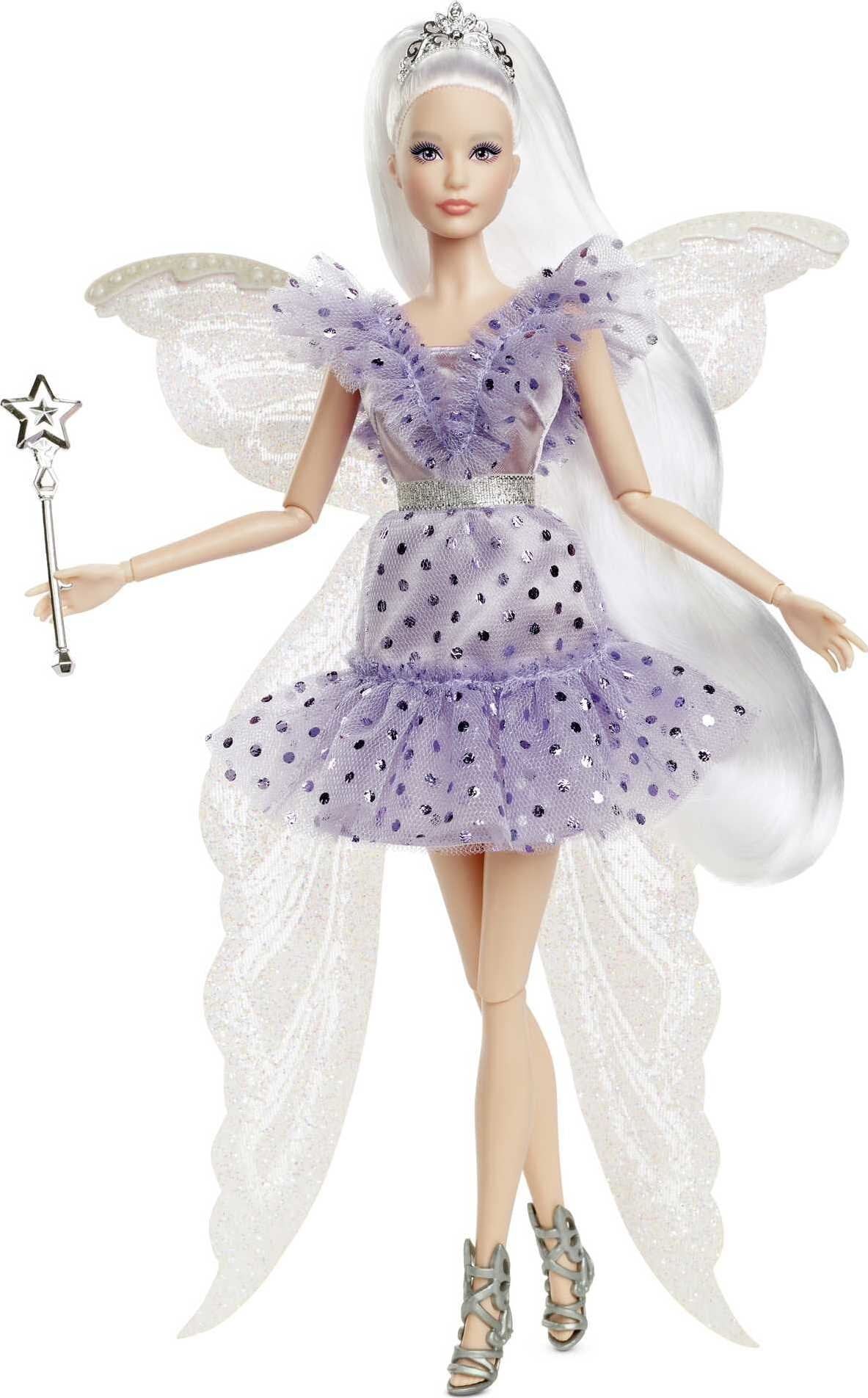 Barbie Signature Collectible Tooth Fairy Doll with Shimmery Fairy Wings, Wand & Tiara, Assembled ... | Walmart (US)