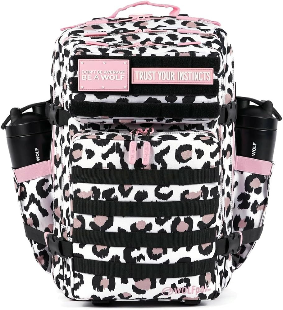 WOLFpak 45L Backpack (Leopard Pink Zip) Camping, Hiking, Gym Backpack | Amazon (US)
