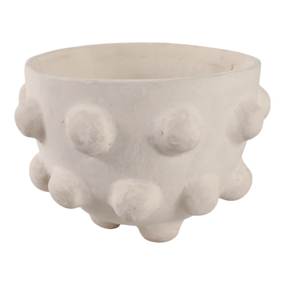 Decorative Bowl Pottery Paper Mache Textured Exterior Casual Boho Style For Home Office Bedroom L... | Wayfair North America