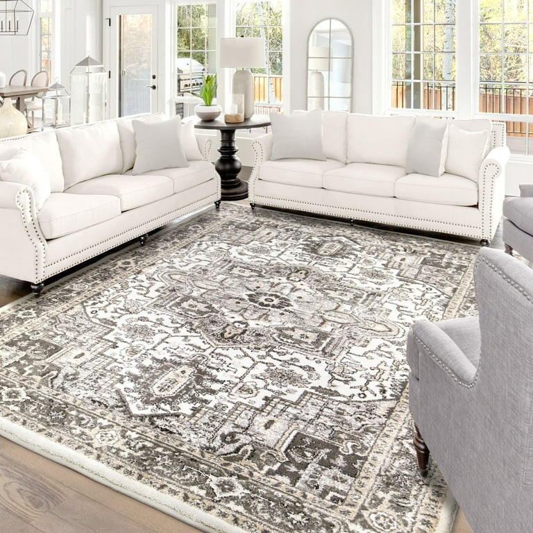 My Texas House Lone Star Belle 9' X 13' Natural Floral Area Rug - Walmart.com | Walmart (US)