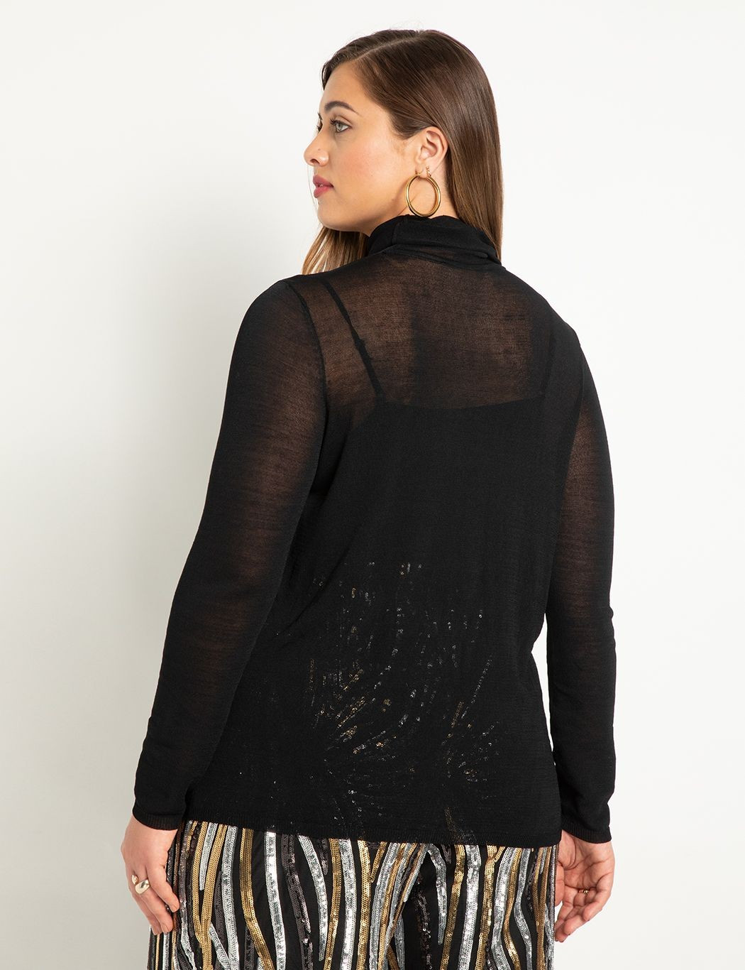 Sheer Lightweight Turtleneck | Eloquii