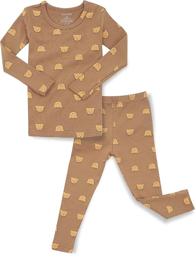 AVAUMA Baby Boys Girls Pajama Set 6M-8T Kids Cute Toddler Snug fit Pjs Cotton Sleepwear | Amazon (US)